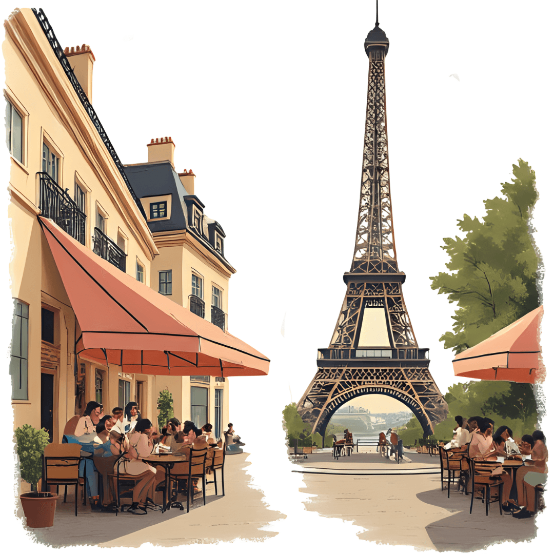 Hotel lounge with narrative artistic decoration