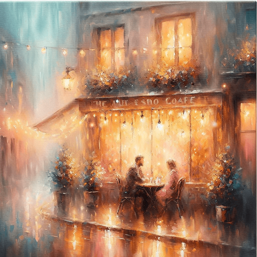 Portrait romantique de couple personnalisé