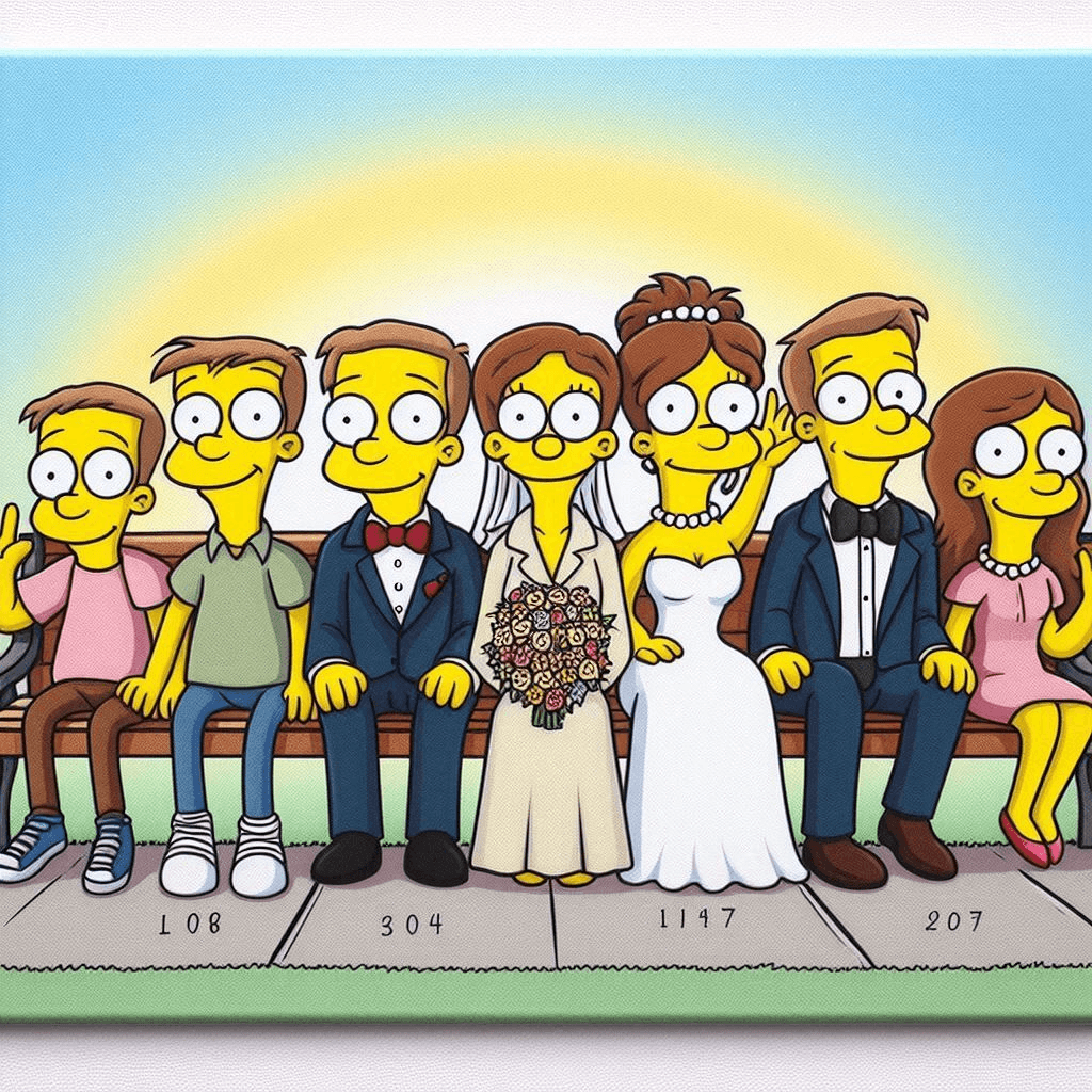 Portrait de mariage romantique personnalisé